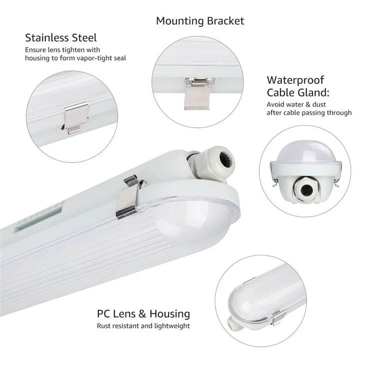 36W 4ft LED Damp Proof Light 3