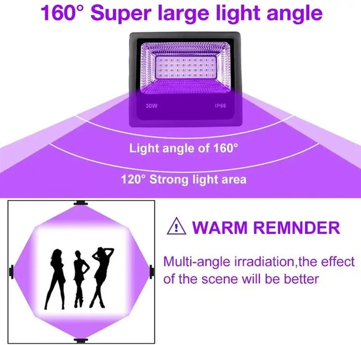 IP66 Waterproof UV LED Flood Light with Plug 3