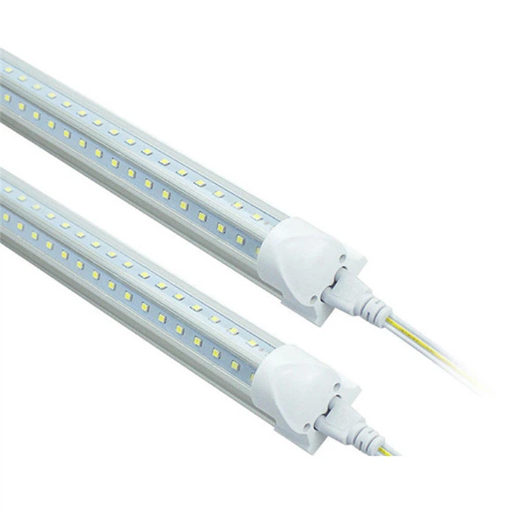 8ft T8 LED Freezer Light | V-Shape Heatsink | 75W 6500K Clear Lens high quality
