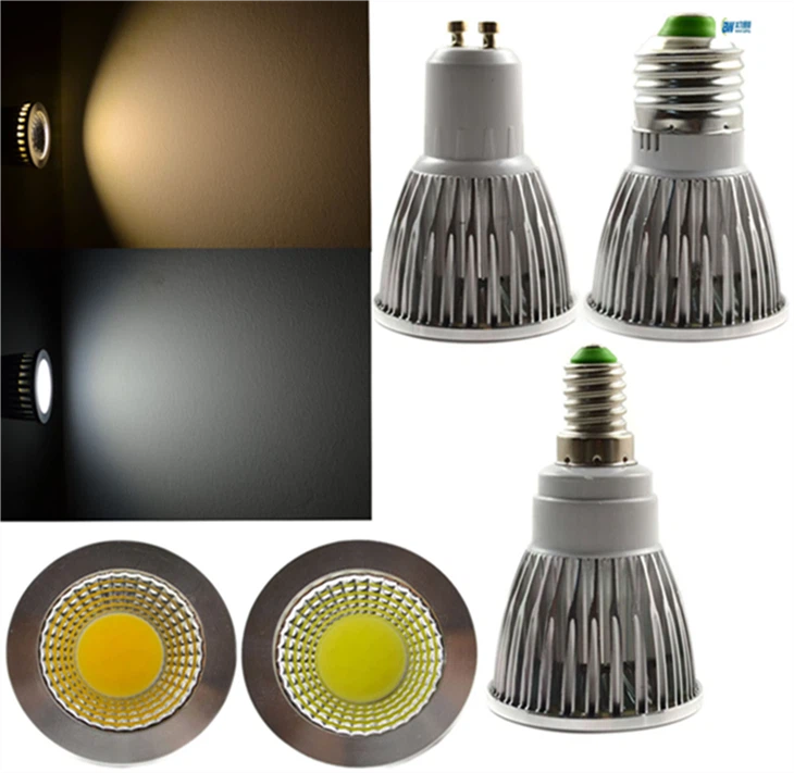 LED Spotlight Light Bulbs E27/GU10/E14 6W COB Chip factory
