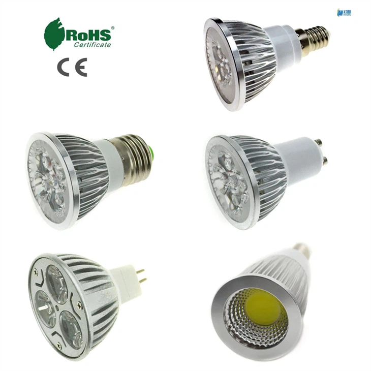 LED Spotlight Light Bulbs E27/GU10/E14 6W COB Chip suppliers