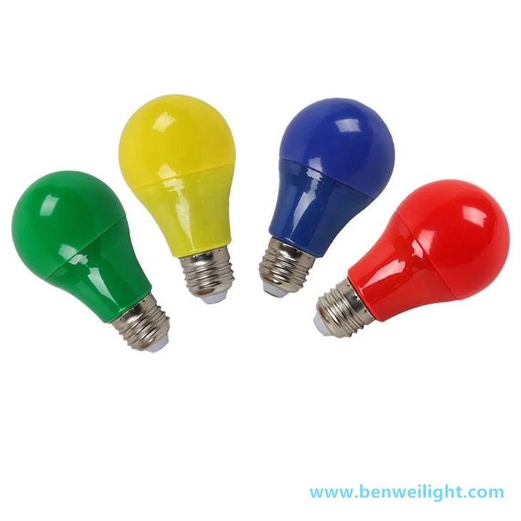 Alacsony kék fény 7W LED izzó: piros/sárga, E26/E27/B22