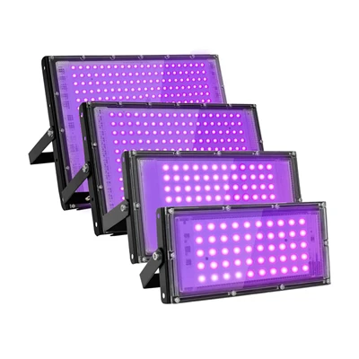 50W-400W LED UV-fekete lámpák (395nm) – Vízálló Glow Party-hoz és Halloweenhez