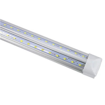8 lábos T8 LED fagyasztólámpa|V-Alakú hűtőborda|75W 6500K átlátszó lencse