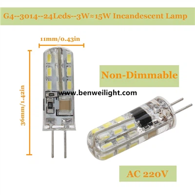 LED kapszula izzók: G4/G9/E14, 220V/12V AC/DC