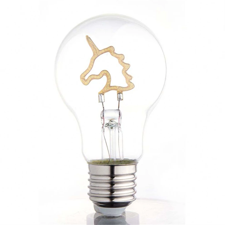 Whimsical Decorative LED Bulbs - Transparent Glass & Colorful Filament Design